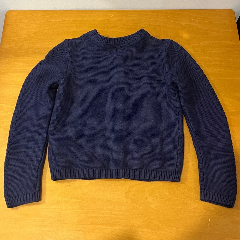 Sergent Major Navy Blue Sweater Cardigan Knit Design Sweater, Size 9, (134cm)